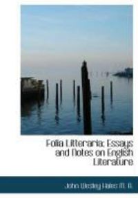 Produktbild: Folia Litteraria; Essays and Notes on English Literature