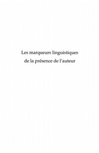 Produktbild: Marqueurs linguistiques de la presence de l'auteur