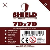 Produktbild: Shield 12 - 100 Super Premium Kartenh&uuml;llen f&uuml;r Kartengr&ouml;&szlig;e 70 x 70 mm
