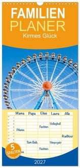 Produktbild: Familienplaner 2027 - Kirmes Gl&uuml;ck mit 5 Spalten (Wandkalender, 21 x 45 cm) CALVENDO