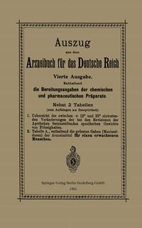 Produktbild: Auszug aus dem Arzneibuch f&uuml;r das Deutsche Reich