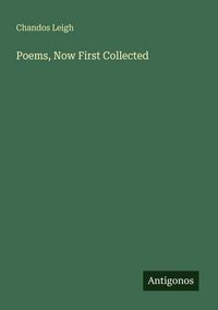 Produktbild: Poems, Now First Collected