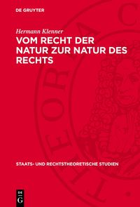 Produktbild: Vom Recht der Natur zur Natur des Rechts