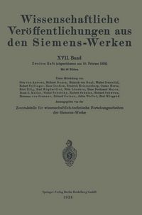 Produktbild: Wissenschaftliche Ver&ouml;ffentlichungen aus den Siemens-Werken