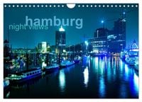 Produktbild: hamburg - night views (Wandkalender 2026 DIN A4 quer), CALVENDO Monatskalender