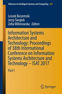 Produktbild: Information Systems Architecture and Technology: Proceedings of 38th International Conference on Information Systems Architecture and Technology - ISA