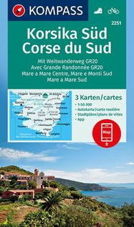 Bild vom Artikel KOMPASS Wanderkarten-Set 2251 Korsika Süd, Corse du Sud, Weitwanderweg GR20 (3 Karten) 1:50.000 vom Autor 