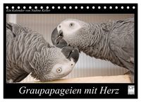 Produktbild: Graupapageien mit Herz (Tischkalender 2027 DIN A5 quer), CALVENDO Monatskalender