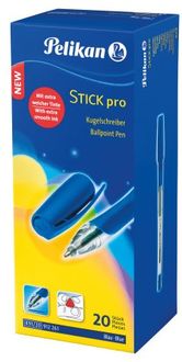 Produktbild: Pelikan Kugelschreiber Stick pro, 1 Box mit 20 St&uuml;ck in Blau
