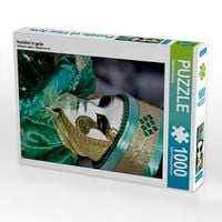 Produktbild: CALVENDO Puzzle Harlekin in gr&uuml;n | 1000 Teile Lege-Gr&ouml;&szlig;e 64x48cm Foto-Puzzle f&uuml;r gl&uuml;ckliche Stunden