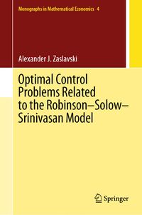 Produktbild: Optimal Control Problems Related to the Robinson&ndash;Solow&ndash;Srinivasan Model