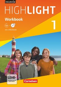 Produktbild: English G Highlight 1: 5. Schuljahr. Workbook mit CD-ROM (e-Workbook) und Audios online. Hauptschule