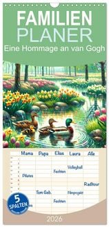 Produktbild: Familienplaner 2026 - Eine Hommage an van Gogh mit 5 Spalten (Wandkalender, 21 x 45 cm) CALVENDO