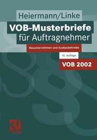 Produktbild: VOB-Musterbriefe f&uuml;r Auftragnehmer