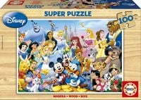 Produktbild: Puzzle Educa Disney Welt 100 Teile Holzpuzzle