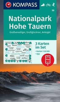 Produktbild: KOMPASS Wanderkarten-Set 50 Nationalpark Hohe Tauern, Gro&szlig;ve