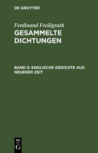 Produktbild: Englische Gedichte aus neuerer Zeit
