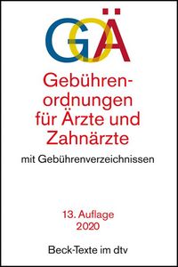 Produktbild: Gebührenordnungen für Ärzte und Zahnärzte