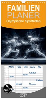 Produktbild: Familienplaner 2027 - Olympische Sportarten mit 5 Spalten (Wandkalender, 21 x 45 cm) CALVENDO