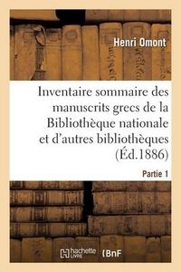 Produktbild: Inventaire Sommaire Des Manuscrits Grecs de la Biblioth&egrave;que Nationale