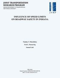 Produktbild: Influence of Speed Limits on Roadway Safety in Indiana