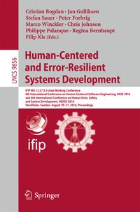 Produktbild: Human-Centered and Error-Resilient Systems Development