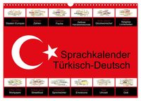 Produktbild: Sprachkalender T&uuml;rkisch-Deutsch (Wandkalender 2026 DIN A3 quer), CALVENDO Monatskalender