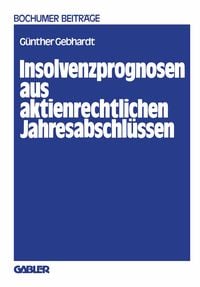 Produktbild: Insolvenzprognosen aus aktienrechtlichen Jahresabschl&uuml;ssen