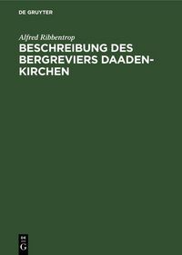 Produktbild: Beschreibung des Bergreviers Daaden-Kirchen