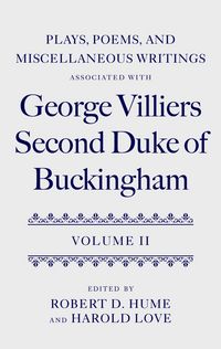 Produktbild: Plays, Poems, and Miscellaneous Writings associated with George Villiers, Second Duke of Buckingham