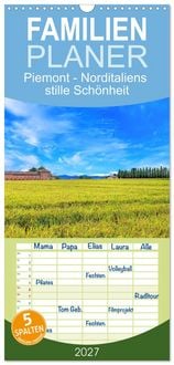 Produktbild: Familienplaner 2027 - Piemont - Norditaliens stille Sch&ouml;nheit mit 5 Spalten (Wandkalender, 21 x 45 cm) CALVENDO