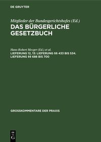 Produktbild: Lieferung &sect;&sect; 433 bis 534. Lieferung &sect;&sect; 688 bis 700