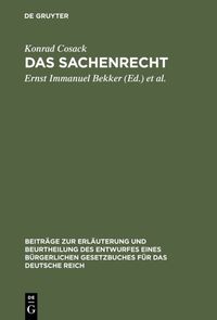 Produktbild: Das Sachenrecht