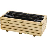 Produktbild: Siena Garden Ella N06590Pflanzkasten Kiefernholz, Vlies Schwarz