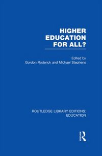 Produktbild: Higher Education for All? (Rle Edu G)