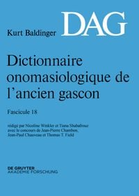 Produktbild: Dictionnaire onomasiologique de l&rsquo;ancien gascon (DAG). Fascicule 18