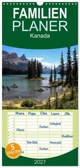 Produktbild: Familienplaner 2027 - Kanada mit 5 Spalten (Wandkalender, 21 x 45 cm) CALVENDO