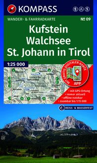 Produktbild: KOMPASS Wanderkarte 09 Kufstein, Walchsee, St. Johann in Tirol 1:25.000