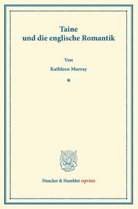 Produktbild: Taine und die englische Romantik.