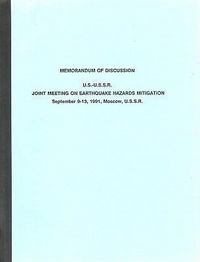 Produktbild: U.S.-U.S.S.R. Joint Meeting on Earthquake Hazards Mitigation