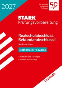 Produktbild: STARK L&ouml;sungen zu Mathematik - Realschulabschluss 2027 Niedersachsen - Pr&uuml;fungsvorbereitung