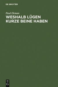 Produktbild: Weshalb L&uuml;gen kurze Beine haben