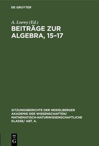 Produktbild: Beitr&auml;ge zur Algebra, 15&ndash;17
