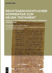 Produktbild: Kommentar: Lukas-Sondergut, Matth&auml;us-Sondergut, Prozess Jesu