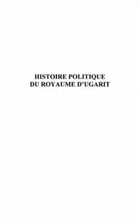 Produktbild: Histoire politique du royaumed'ugarit