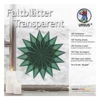 Produktbild: URSUS Faltbl&auml;tter Faltbl&auml;tter Transparentpapier, 14 x 14 cm, dunkelgr&uuml;n, 100 Blatt