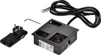 Produktbild: Kopp 939634017 Einbau-Steckdosenleiste 2fach Schwarz 1St.