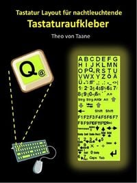 Produktbild: Sehschw&auml;che - Tastaturlayout (deutsch, extra gro&szlig;e Schriftzeichen) f&uuml;r nachtleuchtende Tastaturaufkleber