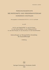 Produktbild: Untersuchungen zur therapeutischen Anwendung des Sauerstoffmangels