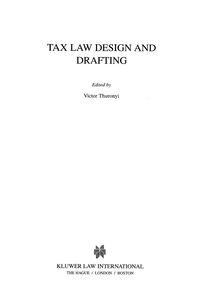 Produktbild: Tax Law Design and Drafting